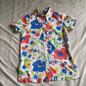 GORGEOUS 1950’s 1960’s Vintage Floral Button Up 💙